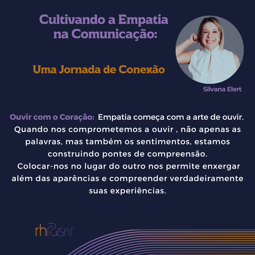 Card institucional da Silvana Elert sobre empatia na comunicação
